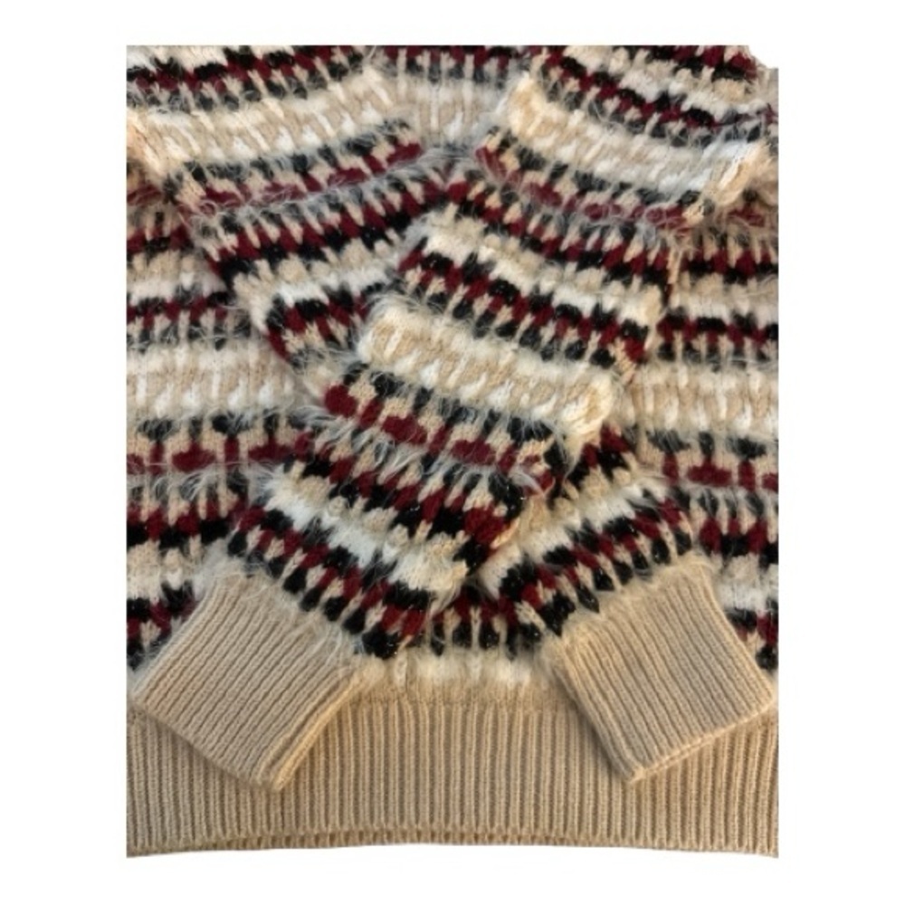SKYE’S THE LIMIT sweater sz medium, cowl neck, colorful and warm. Whisker thread - Picture 7 of 8